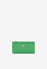 Dolce & Gabbana Large Zipped Leather Cardholder BI1265 A1001 87192 Green