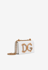 Dolce & Gabbana DG Girls Leather Phone Bag BI1416 AW070 80002 White