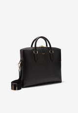 Dolce & Gabbana Logo Leather Briefcase Black