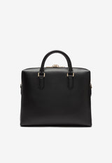 Dolce & Gabbana Logo Leather Briefcase Black