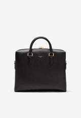 Dolce & Gabbana Logo Leather Briefcase Black