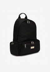 Dolce & Gabbana Logo Plate Nylon Backpack Black BM1961 AY139 8B956