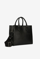 Dolce & Gabbana Logo Shopper Bag in Calf Leather Black BM2012 AS738 80999