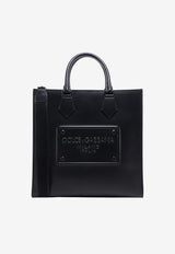 Dolce & Gabbana Logo Messenger Bag in Leather Black