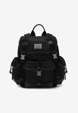 Dolce & Gabbana Logo Jacquard Backpack Black