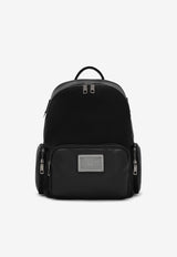 Dolce & Gabbana Logo Plate Backpack Black