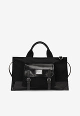 Dolce & Gabbana Logo Plate Duffel Bag Black