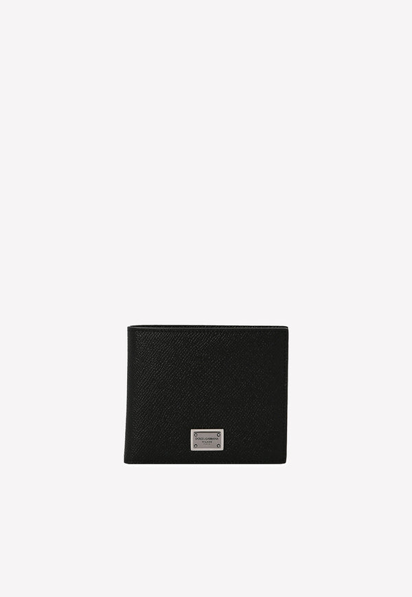 Dolce & Gabbana Logo Plaque Bi-Fold Wallet Black BP1321 AG219 80999