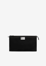 Dolce & Gabbana Logo-Plate Pouch Black