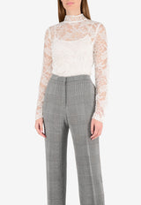 High-Neck Lace Top