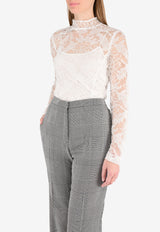 High-Neck Lace Top