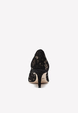 Dolce & Gabbana Bellucci 60 Crystal Embellished Pumps in Taormina Lace Black CD0066 AL198 80999