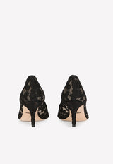 Dolce & Gabbana Devotion 60 Lace Pumps with Heart Detail Black CD0066 AY198 80999