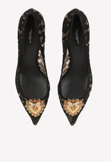 Dolce & Gabbana Devotion 60 Lace Pumps with Heart Detail Black CD0066 AY198 80999