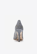 Dolce & Gabbana Bellucci 90 Taormina Lace Pumps with Crystal Detail Grey CD0101 AL198 80725
