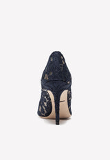 Dolce & Gabbana Bellucci 90 Crystal Embellished Pumps in Taormina Lace Blue CD0101 AL198 80652