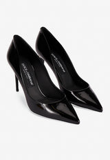 Dolce & Gabbana Cardinale 90 Patent Leather Pointed Pumps CD1657 A1471 80999 Black