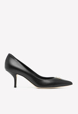 Dolce & Gabbana DG 60 Pointed Toe Pumps in Leather Black CD1696 AQ994 80999