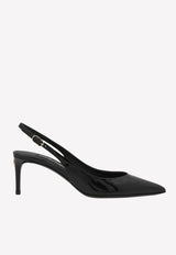 Dolce & Gabbana 60 Slingback Leather Pumps CG0606 A1471 80999 Black