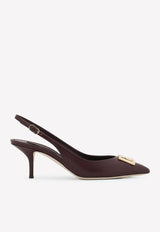 Dolce & Gabbana Cardinale 60 Slingback Pumps in Calf Leather Bordeaux CG0607 B5954 80308