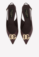 Dolce & Gabbana Cardinale 60 Slingback Pumps in Calf Leather Bordeaux CG0607 B5954 80308