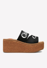 Chloé Woody 65 Espadrille Platform Sandals Black CHC21U44908001 Black