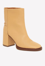 Chloé Edith 80 Ankle Boots in Calf Leather Tan CHC21W521V3275 SOFT TAN