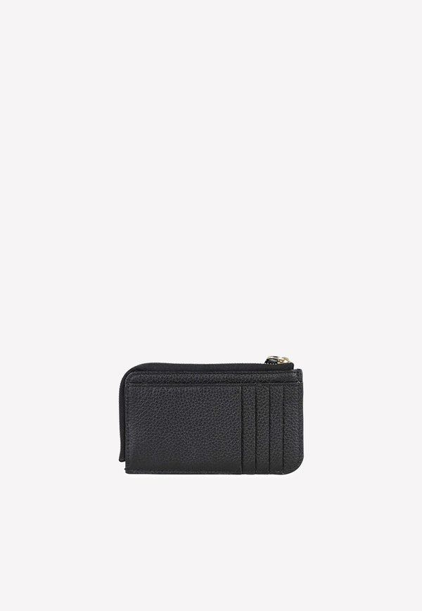Chloé C' Logo Leather Zip Cardholder Black CHC21WP944F57001 BLACK