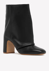 Chloé Karle 80 Tube Boots in Calf Leather Black CHC22S552W4001 Black