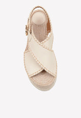 Chloé Lucinda 60 Espadrille Platform Sandals Eggshell CHC22U643Y9122 Eggshell