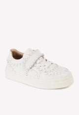 Chloé Lauren Strap Leather Sneakers White CHC22W70342101