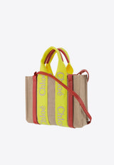 Chloé Small Woody Linen Tote Bag Beige CHC23US397K379V0 YELLOW - BEIGE 1