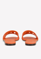 Dolce & Gabbana DG Millennials Slides in Calf Leather Orange CQ0436 AY329 80244