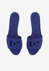 Dolce & Gabbana DG Logo Slides in Calf Leather CQ0436 AY329 80623 Blue