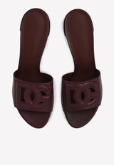 Dolce & Gabbana Millennials 40 DG Mules in Calf Leather Bordeaux CR1139 AY329 80343
