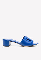 Dolce & Gabbana Millennials 40 DG Mules in Calf Leather Blue CR1139 AY329 80623