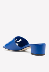 Dolce & Gabbana Millennials 40 DG Mules in Calf Leather Blue CR1139 AY329 80623