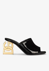 Dolce & Gabbana Keira 75 DG Pop Heel Patent Leather Mules Black CR1176 A1471 80999