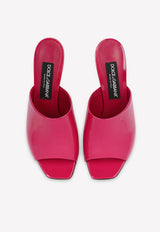 Dolce & Gabbana Keira 75 DG Pop Heel Patent Leather Mules Pink CR1176 A1471 8H420