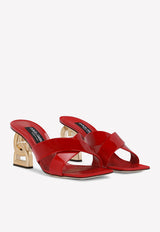 Dolce & Gabbana Keira 75 Mules in Polished Leather Red CR1377 A1037 8M307