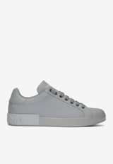 Dolce & Gabbana Leather Low-Top Sneakers Gray