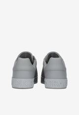 Dolce & Gabbana Leather Low-Top Sneakers Gray