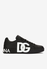 Dolce & Gabbana Portofino Sneakers in Nappa Leather Black CS1772 AC330 8B956