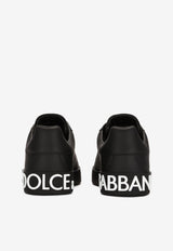 Dolce & Gabbana Portofino Sneakers in Nappa Leather Black CS1772 AC330 8B956