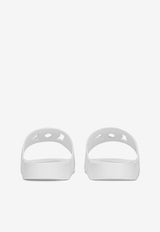 Dolce & Gabbana Logo Cut-Out Rubber Slides White CS2079 AO666 80001