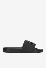 Dolce & Gabbana Logo Cut-Out Rubber Slides Black CS2079 AO666 80999