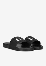 Dolce & Gabbana Logo Cut-Out Rubber Slides Black CS2079 AO666 80999
