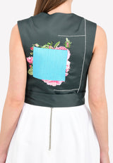 سترة رسمية مُطرزة مع حزام خصر