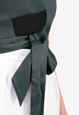 سترة رسمية مُطرزة مع حزام خصر