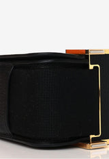 Hermès Geta Shoulder Bag in Black Chèvre Mysore with Gold Hardware